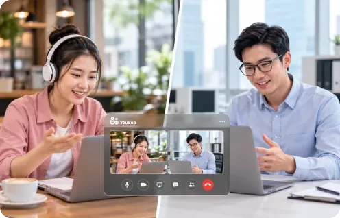 Nhân viên tư vấn gọi video với khách hàng trên YouSee